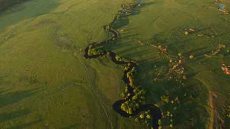 Beautiful scenery shot from the droneの写真素材