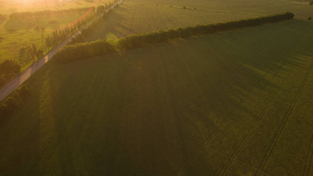 Beautiful scenery shot from the droneの写真素材