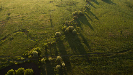 Beautiful scenery shot from the droneの写真素材