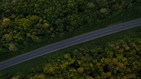 Beautiful scenery shot from the droneの写真素材