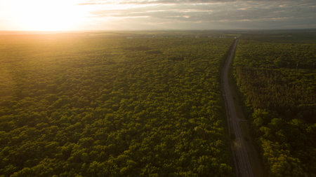 Beautiful scenery shot from the droneの写真素材