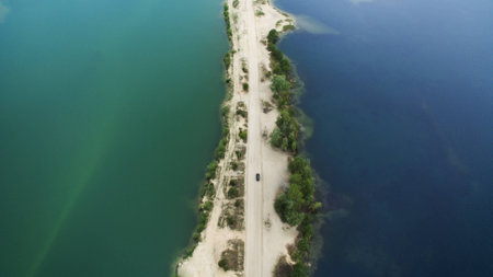 Beautiful scenery shot from the droneの写真素材