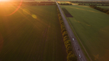 Different fields view from above