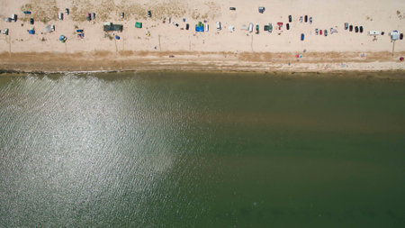 Beautiful sea landscape view from aboveの写真素材