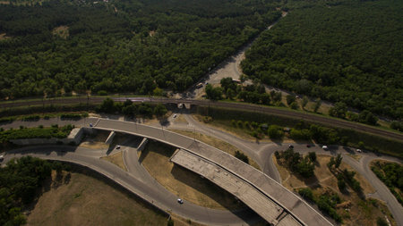 Beautiful sea landscape view from aboveの写真素材