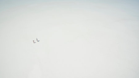 Beautiful salty white lake view from aboveの写真素材