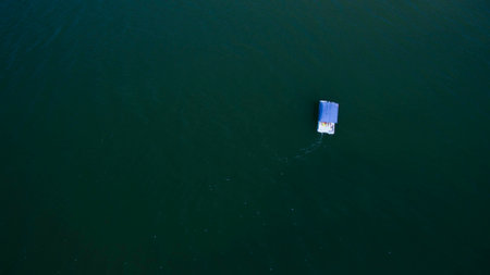 Beautiful beach view from aboveの写真素材