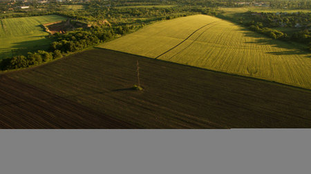 Different fields view from above