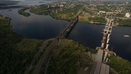 Beautiful sea landscape view from aboveの写真素材