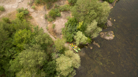 Beautiful sea landscape view from aboveの写真素材
