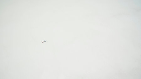 Beautiful salty white lake view from aboveの写真素材