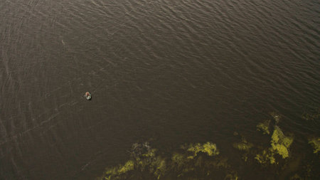 Beautiful sea landscape view from aboveの写真素材