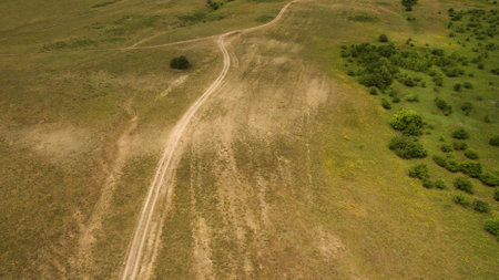 Beautiful landscape shooting from a heightの写真素材