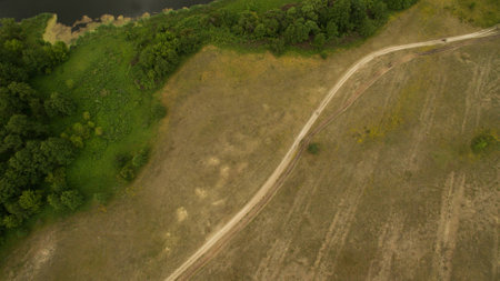 Beautiful landscape shooting from a heightの写真素材