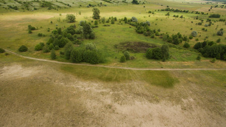 Beautiful landscape shooting from a heightの写真素材