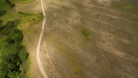 Beautiful landscape shooting from a heightの写真素材
