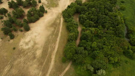 Beautiful landscape shooting from a heightの写真素材