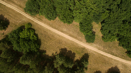 Beautiful landscape shooting from a heightの写真素材