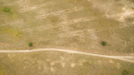 Beautiful landscape shooting from a heightの写真素材