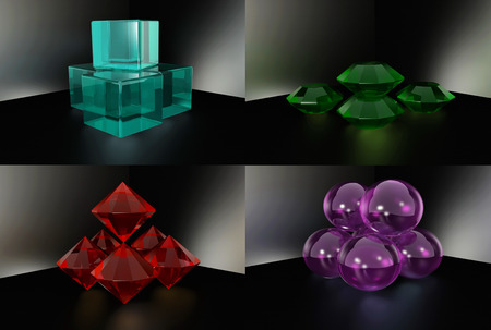 the 3d figure on a dark background
