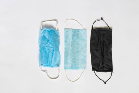 medical uniform set folded on isolated background nurse