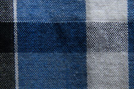 gray blue striped fabric macro as backgroundの写真素材