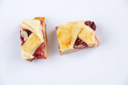homemade cherry pie on an isolated background