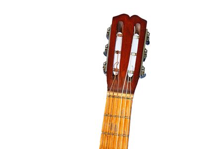 guitar on a white background close-up