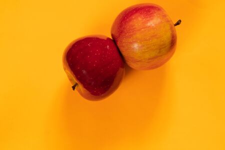red apple on a white background