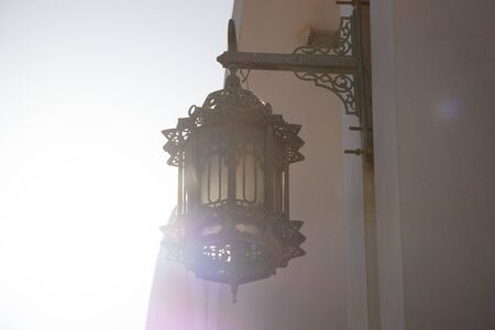 street lamp in egypt on a sunny dayの写真素材