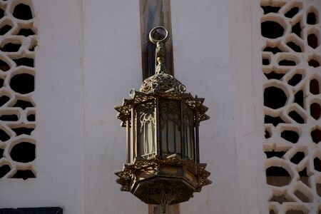street lamp in egypt on a sunny dayの写真素材
