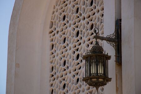 street lamp in egypt on a sunny dayの写真素材