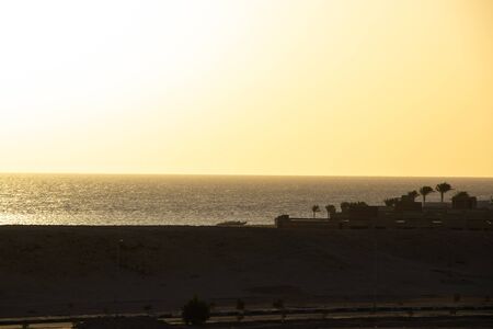 Red Sea at sunset Sharm El Sheikh in Decemberの写真素材