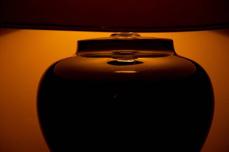 Close up of bedside table lampの写真素材