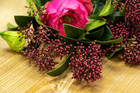 bouquet of different flowers backgroundの写真素材