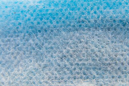 blue gauze medical mask macro photoの写真素材