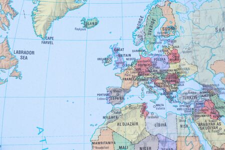 geographic map of the planet as a background