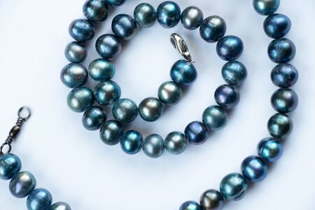 pearl female beads on an isolated backgroundの写真素材