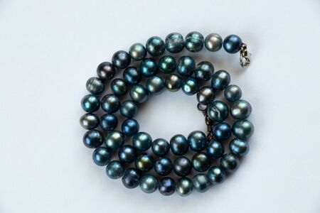 pearl female beads on an isolated backgroundの写真素材