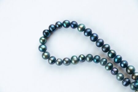 pearl female beads on an isolated backgroundの写真素材