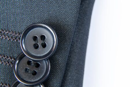 button on the sleeve jacket place for text macroの写真素材