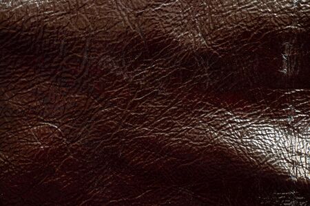 dark brown genuine leather as backgroundの写真素材