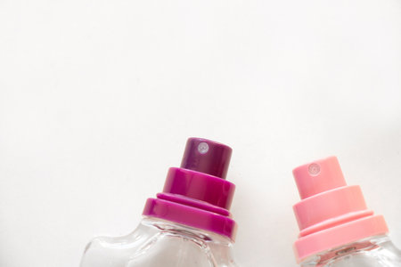 female perfume on isolated white background close upの写真素材