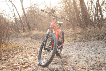 Ukraine Dnipro 03/30/2021 - Xiaomi HIMO C26 electric bike with camera pro 9 on the handlebars in the...
