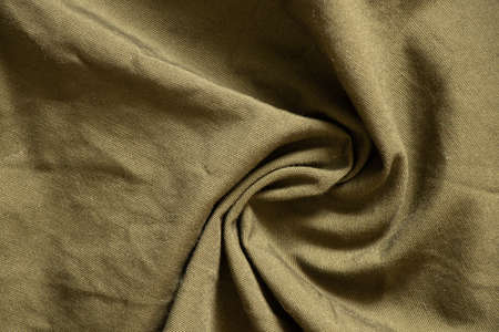 dark green crumpled fabric as background, fabricの写真素材