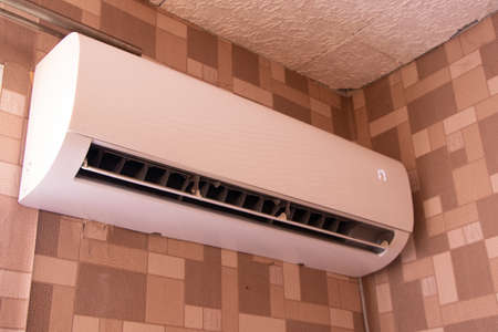 air conditioning on the wall of the house, air conditioning in the apartmentの写真素材