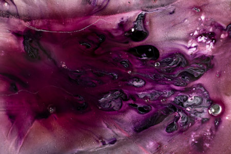 white and purple and brown paints mixed, abstract painting with smooth transitions and gradients, works of art, paintingの写真素材