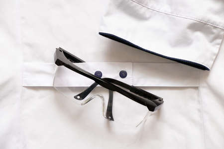 medical suit of a student studying for a doctor in Ukraine, medical uniform, health and protectionの写真素材