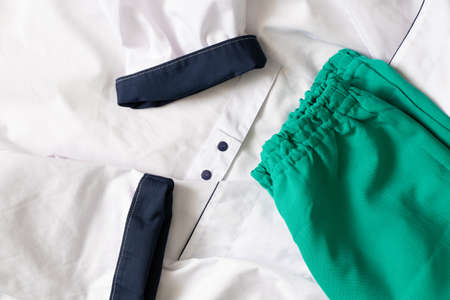 medical suit of a student studying for a doctor in Ukraine, medical uniform, health and protectionの写真素材