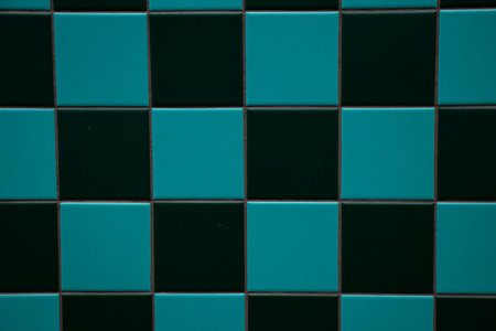 tile on the wall close up greenの写真素材